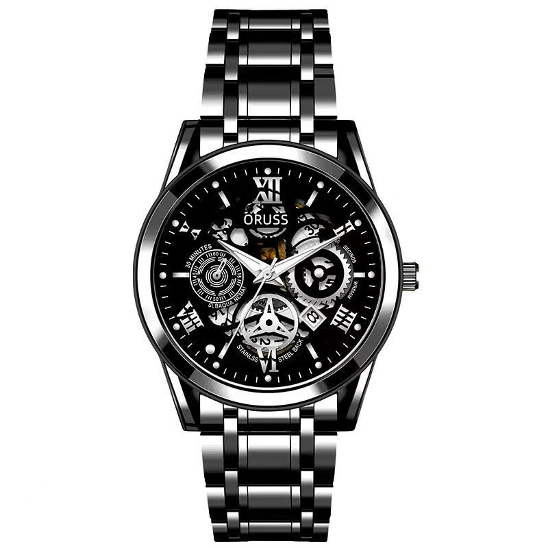 Men's Swiss genuine fully automatic mechanical quartz watch student business high-end luminous waterproof steel belt